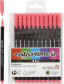 Fineliner Tusch - Tykkelse 0 6-0 7 Mm - Pink - 12 Stk