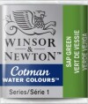 Winsor Newton - Cotman Watercolour - 12 Pan - Sap Grøn