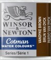 Winsor Newton - Cotman Watercolour - 12 Pan - Vandyke Brun