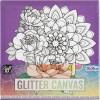 Craft Id - Glitter Canvas With Print 30X30 Cm - Flower