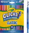 Crayola - Clicks Utrækbare Markører 10Pcs