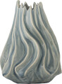 Creative Collection - Dilara Vase - Blå - Stentøj Keramik - H 18 Cm