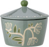 Creative Collection - Tangier Krukke Med Låg - Grøn - Stentøj