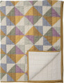 Bloomingville - Crewe Quilt Tæppe - Gul - Bomuld Oeko-Tex - 150X125 Cm