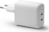 Dbramante1928 - Re-Charge - Vægoplader Gan - 2X Usb-C 25W Eu - Hvid