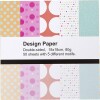 Designpapir - Ark 18X18 Cm - Prikker - 80 G - 50 Ark
