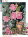 Diamond Painting 30 X 40 Cm - Kat Og Blomst - Centrum