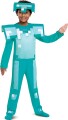 Minecraft Kostume Til Børn - Diamant Rustning - 104 Cm