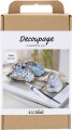 Diy Kit Decoupage - Østersskaller - Blå