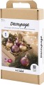 Diy Kit Decoupage - Tørrede Blomster - Julerød