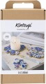 Diy Kit Kintsugi - Coasters - Blå - Guld - Lys Rød - Hvid