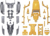 Dt-04 C Parts Clear Smoke F Parts Camel Yellow - 47535 - Tamiya