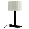 Dyberg Larsen Bordlampe - Calix Med Oval Stof Skærm - Sort