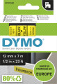 Dymo - Dymo D1 Tape - Black On Yellow - 12Mm X 7M