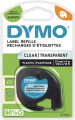 Dymo - Letratag Tape Plastic 12Mm X 4M Black On Clear S0721530