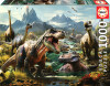 Educa - Fierce Dinosaurs Puzzle - 1000 - Dinosaur Puslespil