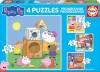 Educa - 4 Gurli Gris Puslespil - 12-16-20-25 Brikker