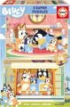 Educa - Bluey 2 Super Puzzles - 2X16 Brikker - Hunde Puslespil