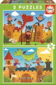Educa - Drager Og Riddere - 2X48 Brikker