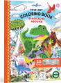 Eeboo - Malebog Med Klistermærker - Fold Ud - Dinosaurer