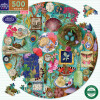 Eeboo Puslespil - 500 Brikker - Rundt - Natur Samling
