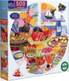 Eeboo - Mediterranean Table - 500 Piece Round Puzzle - Rundt Puslespil