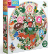 Eeboo - Rundt Puslespil 500 Brikker - Woodland Creatures