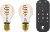 Eglo - Sæt 2X E27 A60 Amber Fjernbetjening - Tw - Zigbee Bluetooth