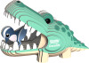 Eugy 029 - Crocodile 3D Cardboard Model Kit - Puzzle - Krokodille