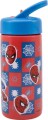 Spiderman - Drikkedunk Med Sugerør - Rød Blå - 410 Ml