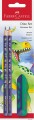 Faber-Castell - Blyant Sæt Med Tilbehør - 3 Dele - Dinosaur