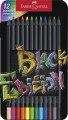 Faber-Castell - Colour Pencils Black Edition Tin 12 Pcs 116413