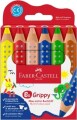 Faber-Castell - Grippy Farveblyanter - Sæt Med 6 Stk