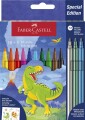 Faber-Castell - Tusser Sæt Med 13 Stk Klistermærker - Dinosaur