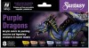 Vallejo - Maling Sæt - Purple Dragons - Fantasy Color - 8X17 Ml