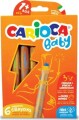 Carioca Baby - 3-I-1 Farvekridt Til Børn - 6 Farver