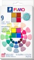Fimo - Ler Til Ovn - Effekt Sæt - 9 Farver