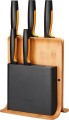 Fiskars - Functional Form - Knivsæt Og Knivblok - 6 Dele - Bambus