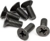 Flat Head Screw M3 X 8Mm 6 Pcs - Hpz526 - Hpi Racing