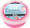 Glitter Foam Clay - Pink - Modellervoks - 35 G