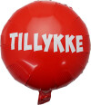 Folieballon 35 Cm Rød Tillykke - Scanseason