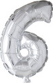Tal Ballon - Folie - 6 - Sølv - H 41 Cm
