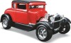 Maisto - 1929 Ford Model A Bil - 1 24 - Die-Cast Metal - Rød