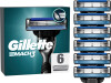 Gillette - Mach3 Barberblade Til Mænd - Blueblack - 6 Stk