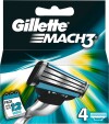 Gillette Mach 3 Barberblade Sæt Med 4 Stk