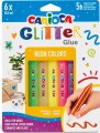 Carioca - Glitter Glue - Glimmer Lim - Neon - 10 5 Ml - 6 Farver