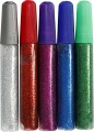 Glitterlim Sæt - 5 Farver - 5X10 Ml