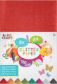 Glitterpapir A4 - 8 Ark 150 Gram