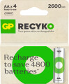 Gp Recyko - Genopladelige Aa Batterier 2600 Mah 4-Pak