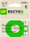 Gp - Recyko Genopladeligt Batteri Størrelse Aa 2100 Mah 4-Pak